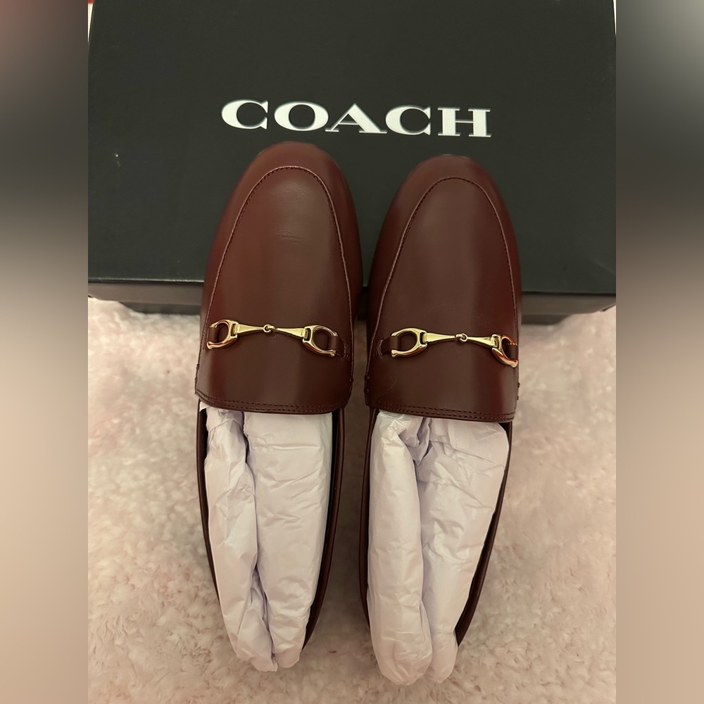 Coach haley leather loafers